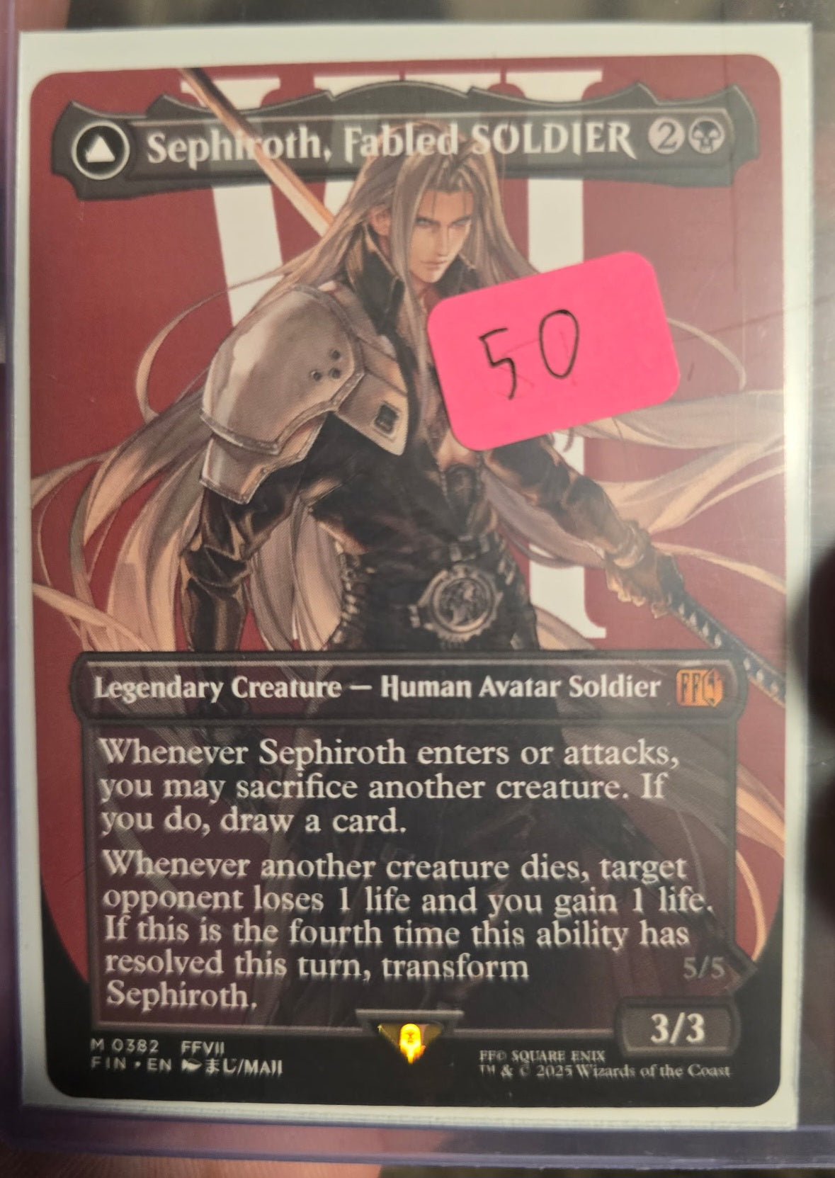 Sephiroth Fabled Soldier- borderless