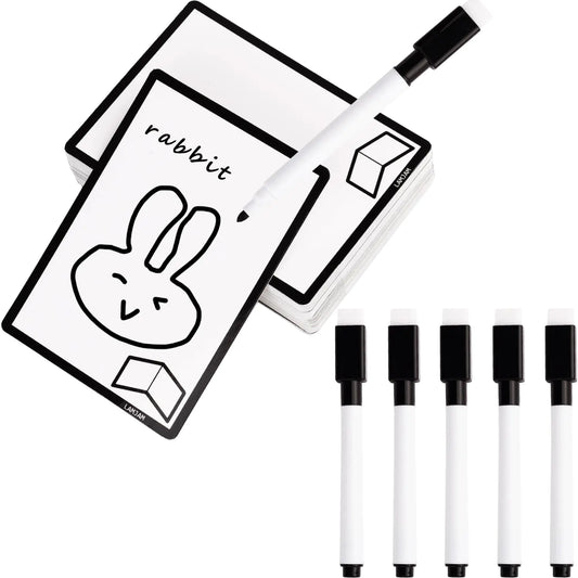 50 Pieces Reusable Dry Erase MTG Tokens with Marker Double-Sided MTG Proxy Cards for Magic The Gathering DIY Blank Card Games Accessories